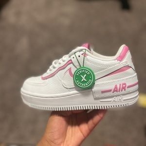Air Force 1s pink and white